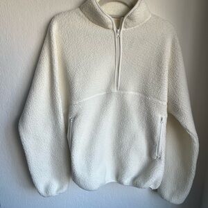 White Fleece Sweater